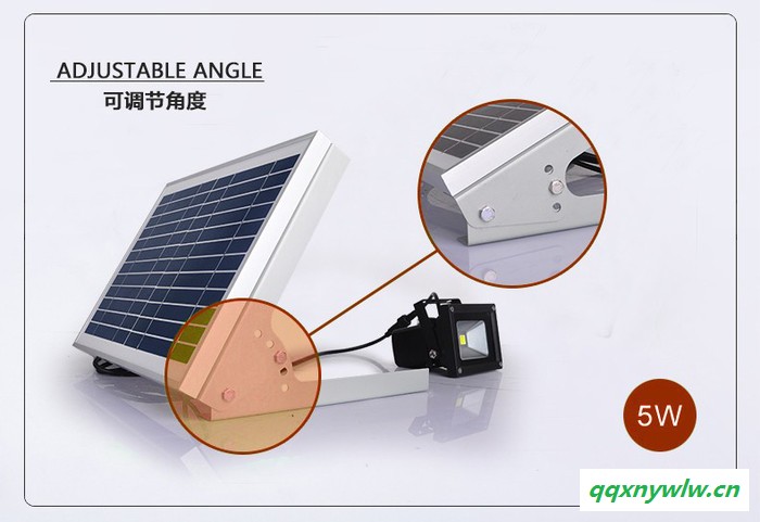 AE照明 太陽能燈投射燈泛光燈家用庭院燈戶外防水路燈墻壁燈led投光燈 5W太陽能投光燈