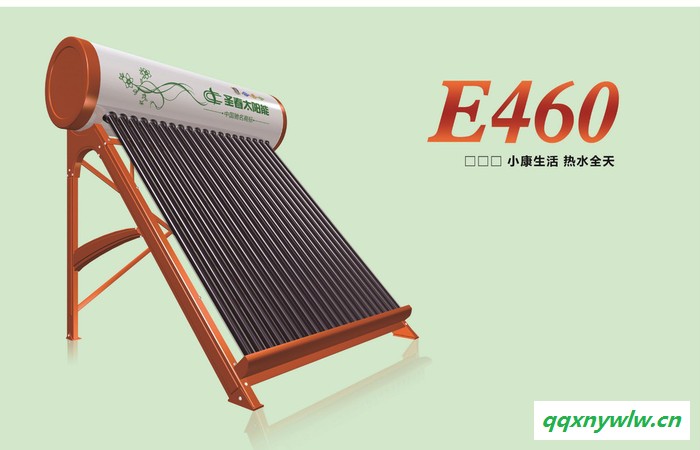 圣春太陽能熱水器16/18/20管 家用太陽能熱水器光電兩用廠家批發(fā)