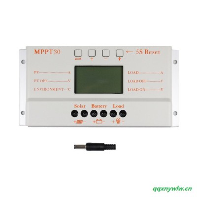 Sun YOBA  MPPT太陽能控制器30A 12V/24V LCD 光時控 USB5V 插口  MPPT30