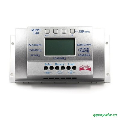 Sun YOBA PWM太陽能控制器 40A 12V/24V LCD USB5V 雙時控 參數可調 MPPT T40