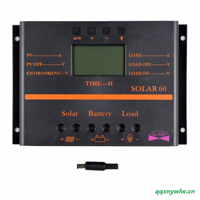 SunYoBa PWM太陽能控制器 60A 12V/24V LCD顯示 USB5V插口 SOLAR60